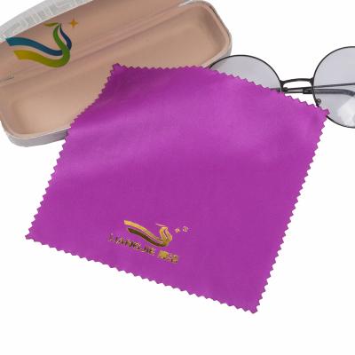 Colorful microfiber glasses cleaning cloth